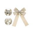 thumbnail image 3 of INSPIRE CHIC Women's Ribbon Lace Brooch Bow Vintage Tie Pin Clip Bow Ties One Size Beige, 3 of 5