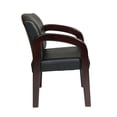 thumbnail image 3 of Chaise d'Invité en Cuir Synthétique Bois Espresso, 3 of 4