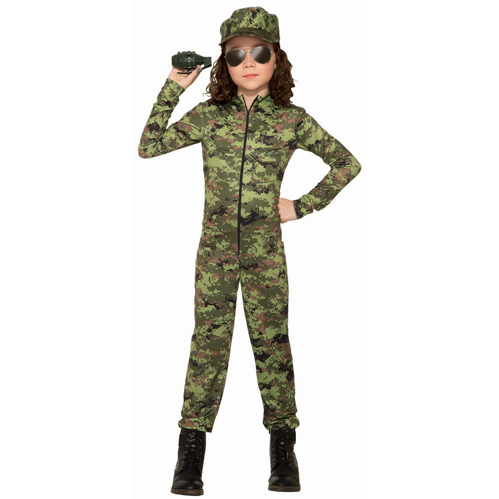 Halloween Army Girl With Hat Child Costume - Walmart.com