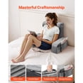 thumbnail image 3 of Coussin de lecture KFFKFF, coussin de soutien du dos avec accoudoirs et 3 poches, grand coussin de lit avec appui-tête amovible et éponge 25D, poignée pour un transport facile, 3 of 9