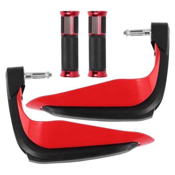 Kit de cubiertas de manillares de motocicleta Unique Bargains 7/8" 22mm 15/16" 24mm, agarres de manillar de aleación de aluminio y goma, rojo, 1 juego