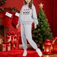 thumbnail image 5 of Piuwrlz Toddler Sweatsuits Sets 2pcs Girls Jogger Set Pocket Christmas Round Neck Sweats and Sweatpants Gray Size 4 Years, 5 of 9