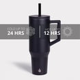 thumbnail image 4 of Elemental Commuter 40 oz Tumbler with Handle and Straw Lid | Travel Coffee Mug Spill Resistant | Insulated Cup Stainless Steel Tumblers for Water, Smoothies, Milkshake and More | Black, 4 of 7