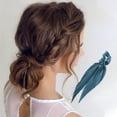 thumbnail image 2 of Unique Bargains 1 Pc Fashion Satin Hair Scarf Scrunchies Hair Ties Lake Blue, 2 of 5