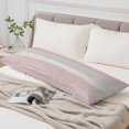 thumbnail image 6 of Pink Grey Body Pillow Cover 20 x 54 Inch Decorative Pillow Cover Farmhouse Gray Barn Wooden Vintage Striped Lumbar Pillowcase Seasonal Rectangle Cushion Case for Couch Sofa Bed Living Room, 6 of 9