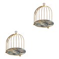 thumbnail image 2 of Yuarrent Iron Bird Cage Cosmetic Organizer Bathroom Holder Rack Dresser Storage Stand 1 capa pintada 2piezas, 2 of 4