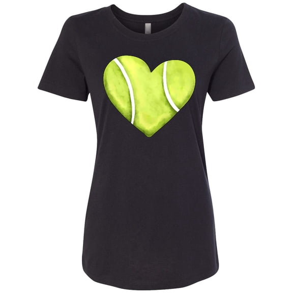 Inktastic Tennis Ball in Heart Women's T-Shirt