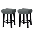 thumbnail image 1 of 2pcs Fundas para Taburetes Rectangulares, Fundas para Taburetes de Bar, Funda para Asiento de Silla de Banco de Madera Gris Oscuro, 1 of 6