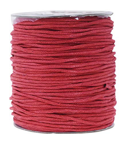 Dark Red Handcraft Macrame 12 Yards 1mm Waxed Thread Wax Cotton String Wax-Coated Strings Round Wax Coated Thread for DIY Jewelry Making