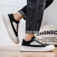 thumbnail image 4 of Men's Black & White Chunky Platform Sneakers with Geometric Accent, Casual Streetwear Shoes, 4 of 10