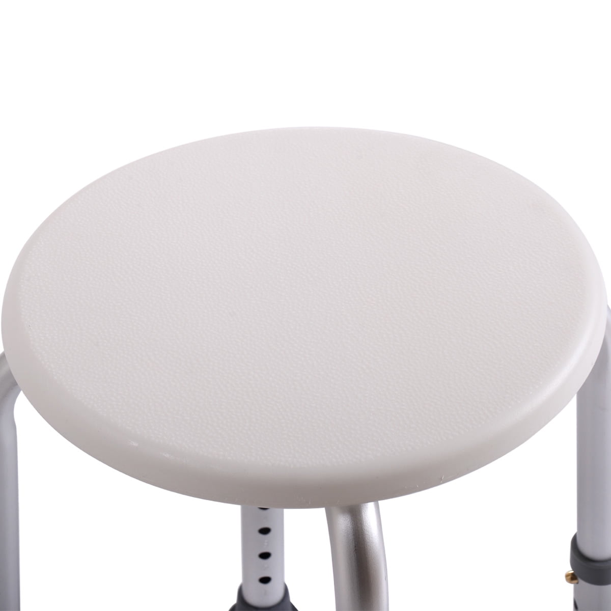 Kepooman Adjustable Round Shower Stool Bath Chair with Aluminum Legs and Non-Slip Rubber, Bath Shower Chair for Seniors, Elderly, Shower Bench Seat, White Kepooman Adjustable Round Shower Stool Bath Chair with Aluminum Legs and Non-Slip Rubber, Bath Shower Chair for Seniors, Elderly, Shower Bench Seat, White