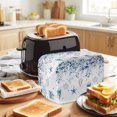 thumbnail image 3 of Blue Eucalyptus Coastal Toaster Cover 2 Slice, Beach Starfish Jellyfish Dustproof Bakeware Oven Protector with Top Hook, Waterproof Small Kitchen Appliance Toasters Dust Cover, 11"x6"x8", 3 of 9