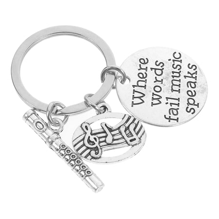 OFFIGAM Chic Music Themed Zinc Alloy Keychain Pendant for Bag and Keys