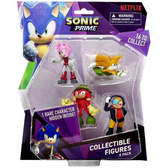 PMI Sonic Prime Collectible Tails Action Figures, (5 Pack)