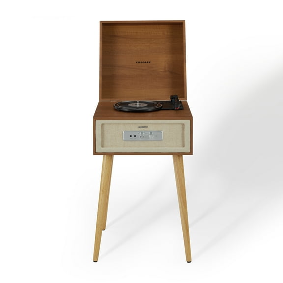 Crosley Rohe Vinyl Record Player with Speakers and Wireless Bluetooth - Audio Turntables