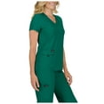 thumbnail image 4 of koi Basics Becca Women's 4-Pocket Stretch Scrub Top Hunter XS, 4 of 4
