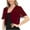 Wine, variant on TUWABELL Women's Open Front Cardigan Soft Chiffon Sheer Short Sleeve For Evening Dress