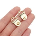 thumbnail image 4 of Uxcell 160Pcs Triangle Ring Iron Picture Hangers with Screws, Single Hole with Screw Small Decor Hooks Gold, 4 of 6