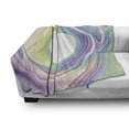 thumbnail image 3 of Spires Soft Flannel Fleece Throw Blanket, Abstract Fractal Heart Caught in Whirl Odd Fantasy Exotic Artwork Print, Cozy Plush for Indoor and Outdoor Use, 50" x 60", Lilac Yellow, by Ambesonne, 3 of 6