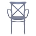 thumbnail image 4 of Siesta Exclusive ISP256-DGR Fauteuil d'Extérieur en Résine Cross TG Gris Foncé - Ensemble de 2, 4 of 7