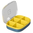 thumbnail image 1 of Transemion Impact-Resistant Pill Case Lightweight And Anti-Corrosion For Travel Sealing Yellow-6 Slots 1Set, 1 of 6