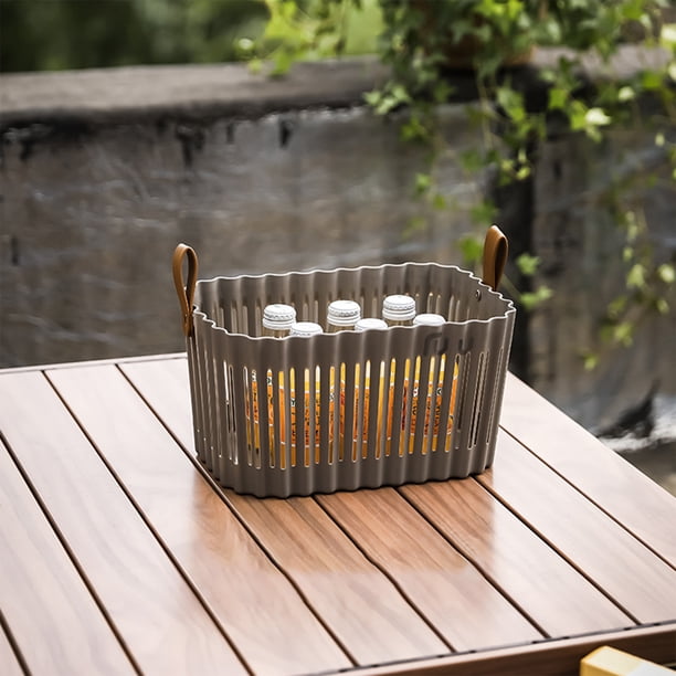 Cesta de ducha con asas reforzadas, cesta de baño multiusos, impermeable.