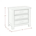 thumbnail image 3 of Picket House Furnishings Damen Table de Chevet à 3 Tiroirs, 3 of 11