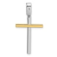 thumbnail image 3 of 14k Two Tone Gold Polish Cross Pendant, 3 of 4