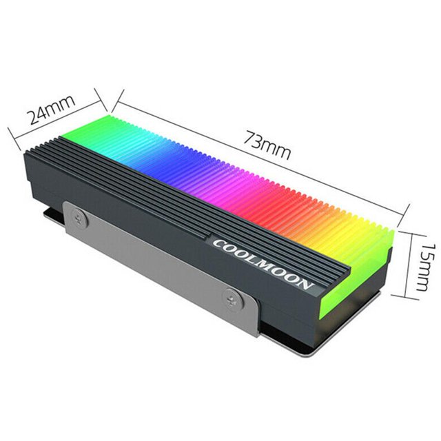 Coolmoon M73S M.2 2280 Argb Ssd Disipador De Calor Enfriador 5V 3Pin Disco Duro De Estado Sólido Refrigeración Radiador Chaleco De Disipación De Calor Minnieouse EL011596-00
