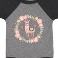 thumbnail image 4 of Inktastic Llama Rose Flower Wreath Girls Baby Bodysuit, 4 of 5