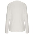 thumbnail image 4 of Yuyuzo Womens Long Sleeve Fall Tops Half Button V Neck Loose Fitted Shirts Comfy Textured Blouses, 4 of 5