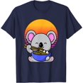 thumbnail image 2 of Cute Koala Mascot Eating Japanese Ramen Noodle Retro Sunset T-Shirt, 2 of 10