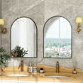 thumbnail image 5 of BEAUTYPEAK 20"x 30" Bathroom Mirror Wall Vanity Arched Mirror, Black, 5 of 9
