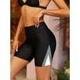 thumbnail image 4 of Alove Womens Swimming Shorts Beach Shorts Qucik-drying High-waisted Swim Bottoms Solid Color no Pockets, 4 of 6