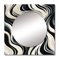 thumbnail image 2 of Designart "Zebra Elegance In Monochrome I" Abstract Square Mirror Wall Decor Modern - Large White Square Bathroom Mirror - Square Printed Wall Mirror Art, 2 of 5