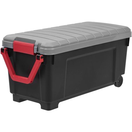 Iris 169 Qt It All Plastic Storage Tote With Handle And Iris 169 Qt It All Plastic Storage Tote With Handle And Wheels