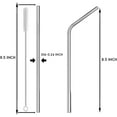 thumbnail image 3 of LSC Reusable Metal Straws Drinking Stainless Steel Straw with Cleaner Brush Non Plastic BPA Free for All Beverages Cocktail Milkshake Smoothie Coffee Bendy Straws 4 Pcs Silver, 3 of 5