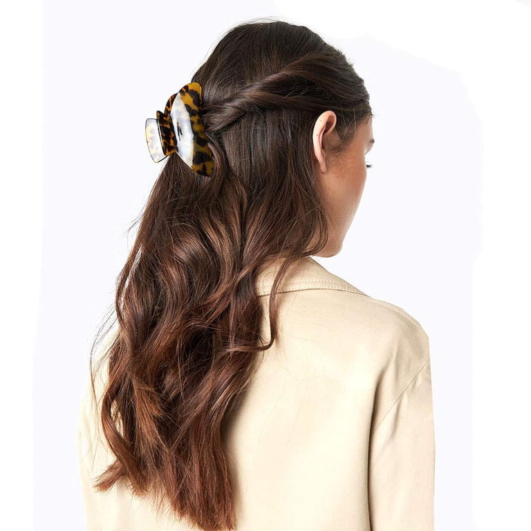 Celluloid Hair Claw Clips Set Small Black and Brown Elegant Hair Accessories Amazon.com: 2Pcs Small Medium Hair Claw Clips for Women  main image 2