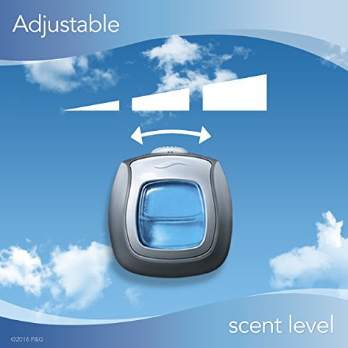 Febreze Car Odor Eliminating Air Freshener, Linen and Sky, 3 Count