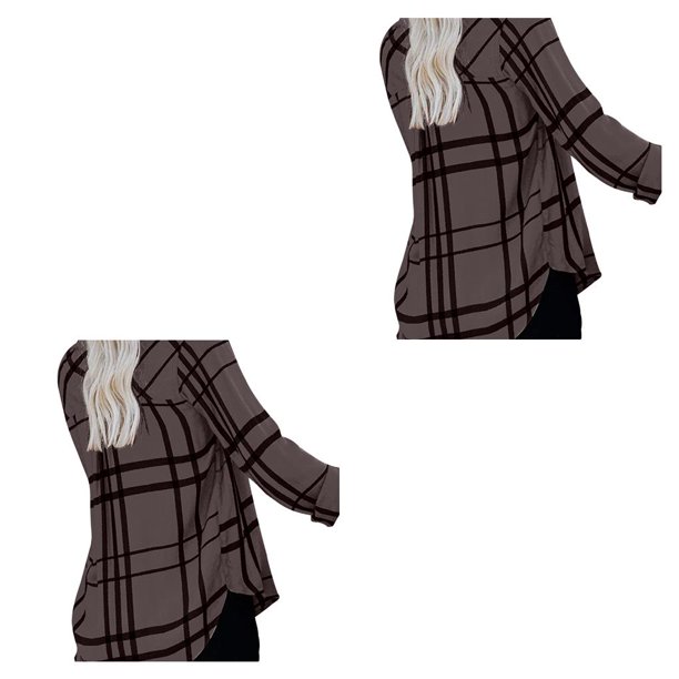 Camisa de mujer Sonducket cuello en V a rayas Gris SG 2Conjunto