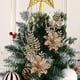 thumbnail image 5 of Oioii 2PCS Christmas Poinsettia Flower Decorations - Artificial Ornaments for Xmas Tree, Wreath, Wedding Party Decor, 5 of 6