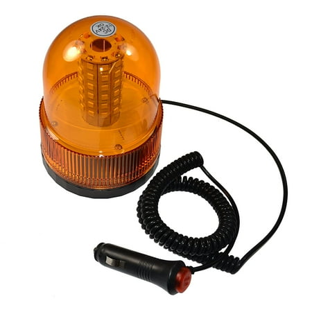 Hiniker Plow Mount - HQRP Hazard Warning Amber Emergency Truck Snow Plow Safety Magnetic Mount Beacon Strobe Lights for Maximum Visibility + HQRP Coaster