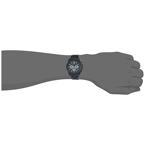 Michael Kors Brecken Chronograph Black Stainless Steel Mens Watch MK8858