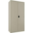 thumbnail image 2 of Lorell Wardrobe Cabinet 18" x 36" x 72" - 2 x Door(s) - Locking Door - Putty - Steel - Recycled, 2 of 4