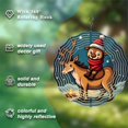 thumbnail image 5 of Whimsical Metal Hanging Wind Spinners & Chimes for Yard & Garden - Cheerful Reindeer Design with Festive Red Scarf & Santa Hat, 5 of 6