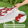 thumbnail image 5 of Red Baseballs Pattern Round Fitted Tablecloth with Elastic Edge,Dining Table Cover Waterproof,Outdoor Round Tablecloth for Camping,Dining,Indoor and Outdoor, 5 of 7