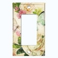 thumbnail image 5 of Metal Light Switch Plate Outlet Cover White Rose Flower Butterfly ROS004, 5 of 13
