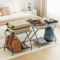 thumbnail image 2 of Portaequipajes AMHANCIBLE HLR02GY de metal plegable con almacenamiento, 2 of 7