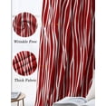 thumbnail image 6 of Red Striped Blackout Curtains for Bedroom - 84 Inch Long Light Blocking 2 Panels Set, Classic Minimalist Waves Lines Pattern Thermal Insulated Living Room Drapes Grommet Window Curtains 52"x84", 6 of 8