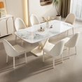 thumbnail image 2 of Marble Rectangular Dining Room Sets Stools Tables Modern Console Dining Room Sets Chairs Stoly Restauracyjne Home Furniture My Lux Decor Round, 2 of 8